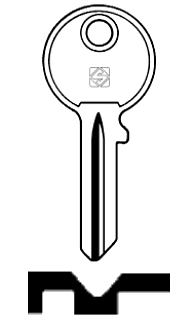 Afbeelding van Silca Cilindersleutel brass GL4R