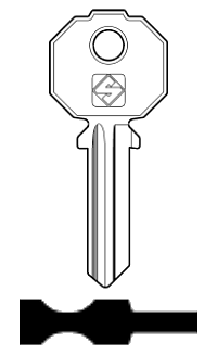 Afbeelding van Silca Cilindersleutel staal PF092