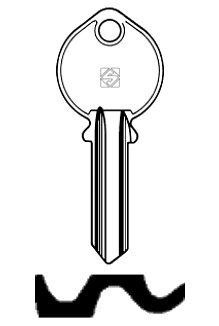 Afbeelding van Silca Cilindersleutel brass MC1R