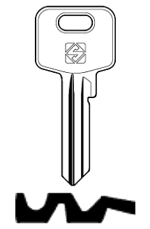 Afbeelding van Silca Cilindersleutel brass MC19R