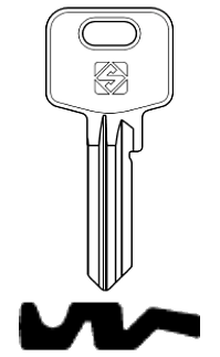 Afbeelding van Silca Cilindersleutel brass MC28R