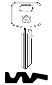 Afbeelding van Silca Cilindersleutel brass MC29R