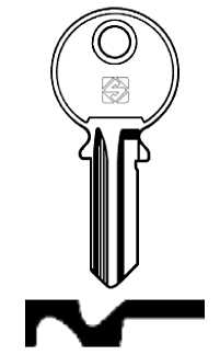 Afbeelding van Silca Cilindersleutel staal VAC1