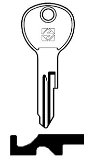 Afbeelding van Silca Cilindersleutel staal VAC100