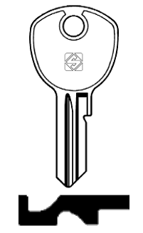 Afbeelding van Silca Cilindersleutel staal VAC66