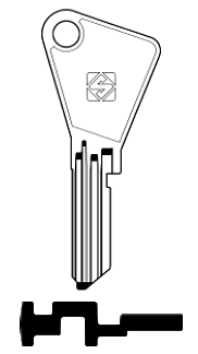 Afbeelding van Silca Cilindersleutel staal VAC48