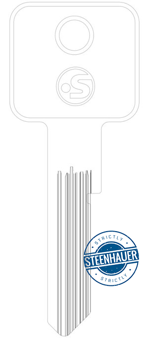 Afbeelding van Cilindersleutel messing vernikkeld NOXXA SNX1 (nieuwe versie)