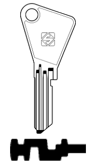 Afbeelding van Silca Cilindersleutel staal VAC113