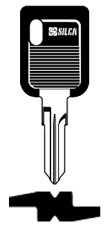 Afbeelding van Silca Autosleutel plastic kop staal VAC102DP
