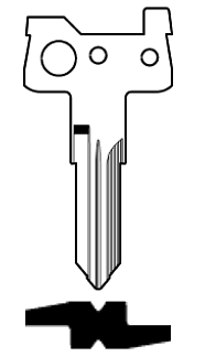 Afbeelding van Silca Autosleutel losse baard staal VAC102-I