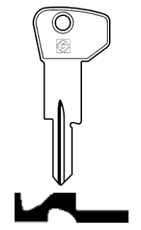 Afbeelding van Silca Autosleutel z/plastic kop staal VAC28