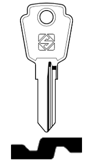 Afbeelding van Silca Autosleutel z/plastic kop staal VAC43