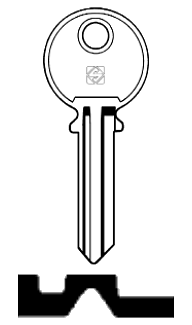 Afbeelding van Silca Cilindersleutel brass GL10R