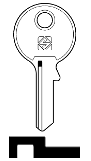 Afbeelding van Silca Cilindersleutel brass GL20