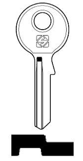 Afbeelding van Silca Cilindersleutel brass GL21R