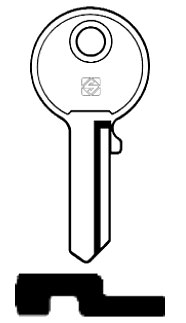 Afbeelding van Silca Cilindersleutel brass GL5R