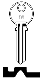Afbeelding van Silca Cilindersleutel staal GL9R