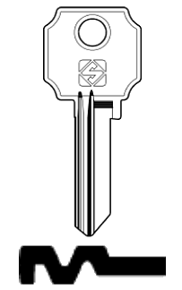 Afbeelding van Silca Cilindersleutel staal LC11