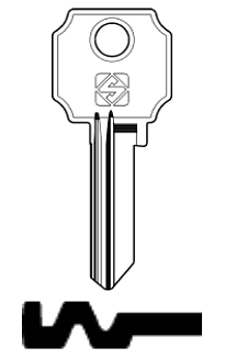 Afbeelding van Silca Cilindersleutel staal LC11R
