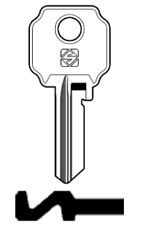 Afbeelding van Silca Cilindersleutel staal LC13R