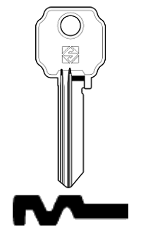Afbeelding van Silca Cilindersleutel staal LC15