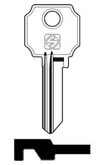 Afbeelding van Silca Cilindersleutel staal LC2