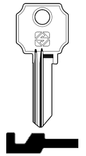 Afbeelding van Silca Cilindersleutel staal LC2R