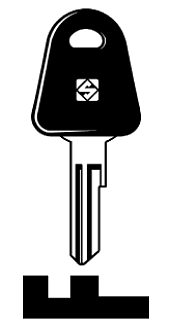 Afbeelding van Silca Autosleutel plastic kop staal PF1P