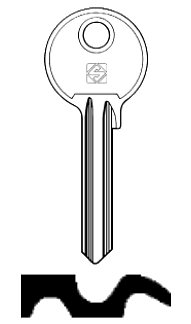 Afbeelding van Silca Cilindersleutel brass PF11