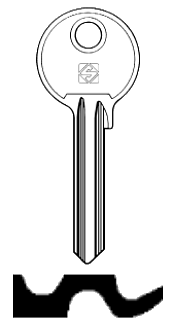 Afbeelding van Silca Cilindersleutel brass PF11R