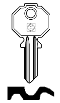 Afbeelding van Silca Cilindersleutel brass PF12