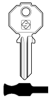 Afbeelding van Silca Cilindersleutel brass PF15