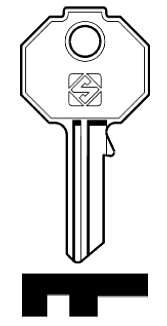 Afbeelding van Silca Cilindersleutel brass PF1R