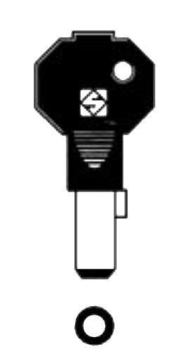 Afbeelding van Silca Autosleutel plastic kop brass PF10TP