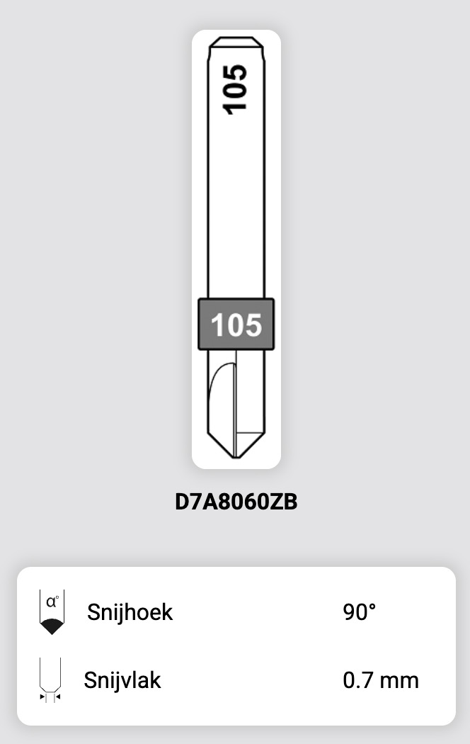 Afbeelding van Silca QCD frees 105 - D7A8064ZB