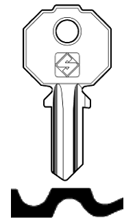 Afbeelding van Silca Cilindersleutel brass PF209