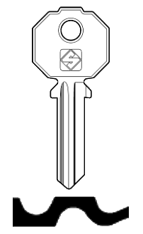 Afbeelding van Silca Cilindersleutel brass PF211