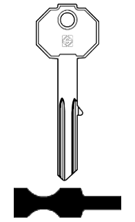 Afbeelding van Silca Cilindersleutel staal PF214
