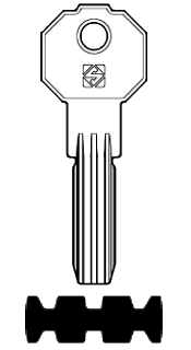 Afbeelding van Silca Cilindersleutel brass PF20