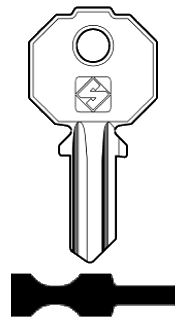 Afbeelding van Silca Cilindersleutel brass PF5