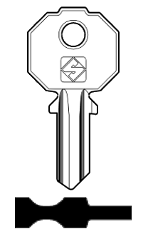 Afbeelding van Silca Cilindersleutel brass PF5S