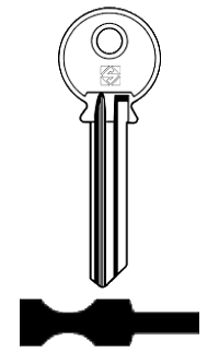 Afbeelding van Silca Cilindersleutel brass PF7S