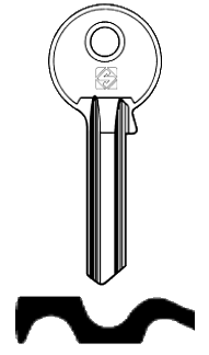 Afbeelding van Silca Cilindersleutel brass PF8