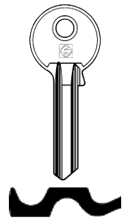 Afbeelding van Silca Cilindersleutel brass PF8R