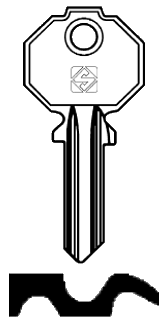 Afbeelding van Silca Cilindersleutel brass PF9