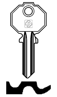 Afbeelding van Silca Cilindersleutel brass PF9R