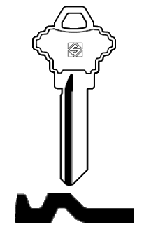 Afbeelding van Silca Cilindersleutel brass SH10