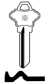 Afbeelding van Silca Cilindersleutel brass SH20