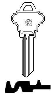 Afbeelding van Silca Cilindersleutel staal SH27