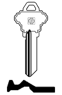 Afbeelding van Silca Cilindersleutel staal SH4